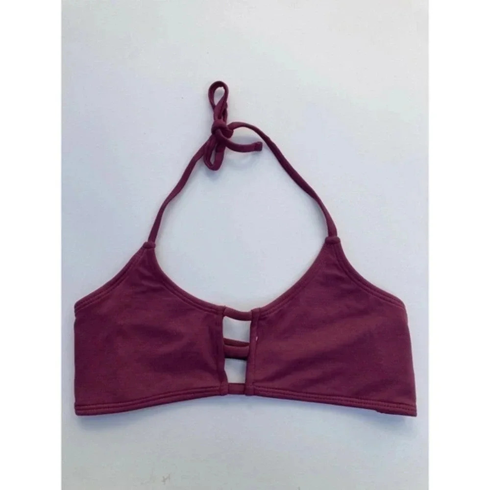 Midori Size Small Bikini Sangria Mau‎ Loa Strappy halter tie Bikini Top …